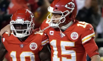 Patrick Mahomes’ anticipation for Marquise Brown receives validation from Pat McAfee as the Chiefs prepare to fill the void left by the departure of Tyreek Hill in 2022.