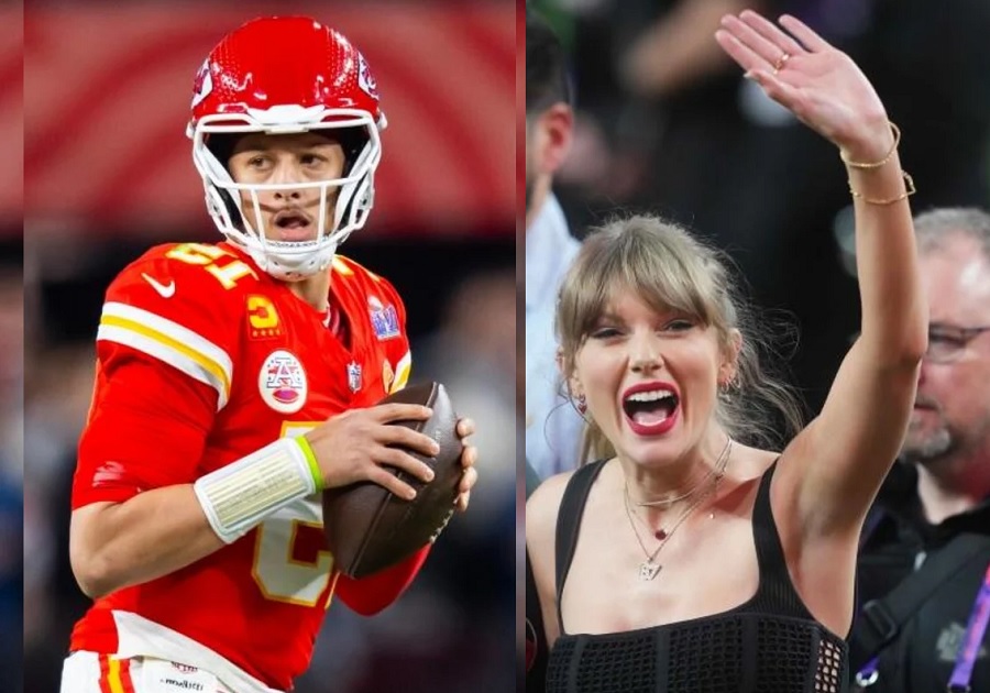 Patrick Mahomes praises Taylor Swift for her insightful approach to discussing football, likening her to a coach who asks the right questions.