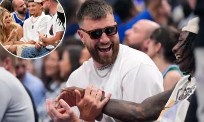 Travis Kelce has commented on being booed at the Mavs-Timberwolves game, where he was with Patrick Mahomes.