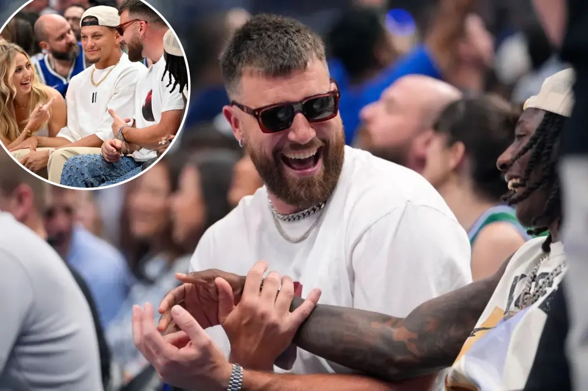Travis Kelce has commented on being booed at the Mavs-Timberwolves game, where he was with Patrick Mahomes.