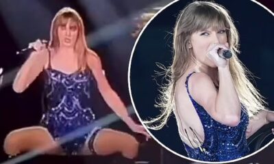 Taylor Swift nearly FALLS off her chair during very steamy Vigilante S**t performance during Eras Tour in Tokyo: 'She's been doing her squats!'