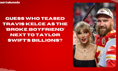 Jimmy Kimmel mocks Travis Kelce’s of being “broke” compared to Taylor Swift, in spite of his historic pay raise.