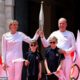 Prince Albert and Princess Charlene of Monaco hold hands as they attend Olympic flame lighting ceremony - while adorable twins Gabriella and Jacques are too cool for school in dark shades