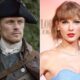 "Outlander's" Sam Heughan jokes that Taylor Swift will 'forget' Travis Kelce after meeting him, saying, 'She's gonna shake him off.'