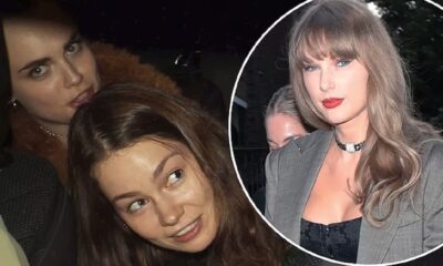 Cara Delevingne and girlfriend Minke look effortlessly stylish as they join Taylor Swift and her A-list girl squad for dinner in London's Notting Hill