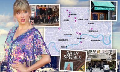 Taylor Swift's favourite London pubs, parks (and kebab shop) revealed in map of the capital