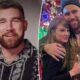 Travis Kelce reveals the start of his romance with Taylor Swift: "I had a Cupid." At Arrowhead, Swift got the big locker room as a dressing room, and her cousins took photos in front of Kelce's locker.