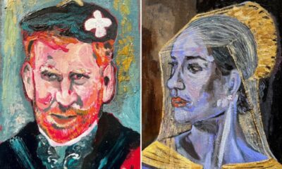 Dan Llywelyn made an image of Hall Harry and Meghan which does NOT go well with the former Royals in two Abstract Painted portraits by artists which as generated BIG issue in public. What is the Harry's Saying About It?